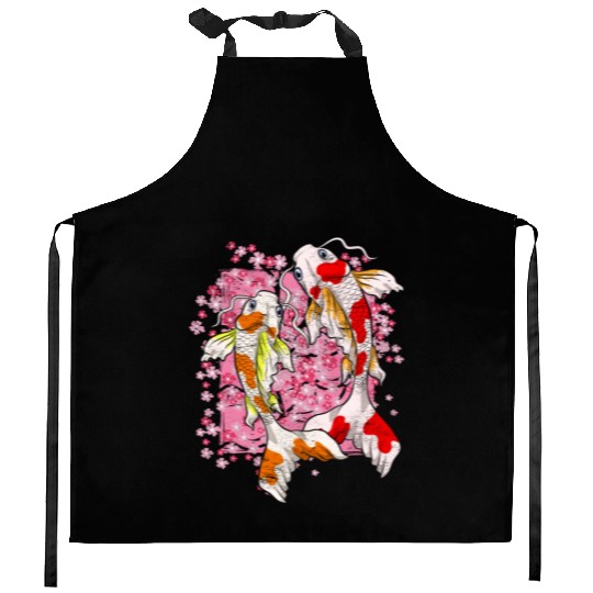 Sakura Koi Fish Gift Cherry Blossom Koi Carp Kitchen Aprons