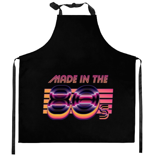 Retrowave Made In The 80s Kitchen Aprons