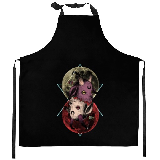 As Above So Below Goat Kitchen Aprons