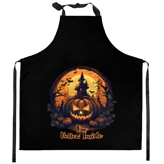 Pumpkin I'm Hollow Inside Kitchen Aprons