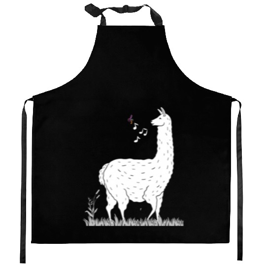 Song of The Llama Design Print Kitchen Aprons