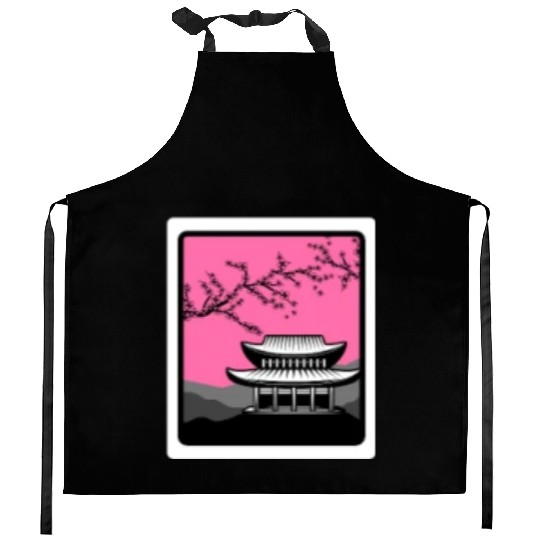 Cherry Blossom Kitchen Aprons, Sakura Kawaii Pop Culture