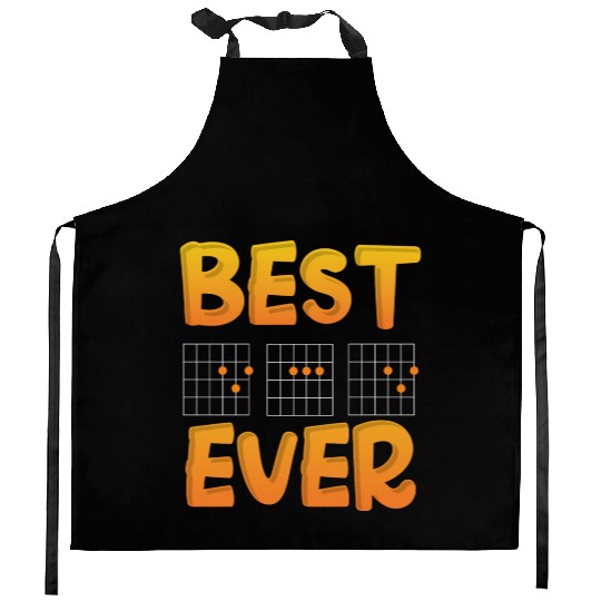 Best Dad Ever Guitar Dad Chords Kitchen Aprons