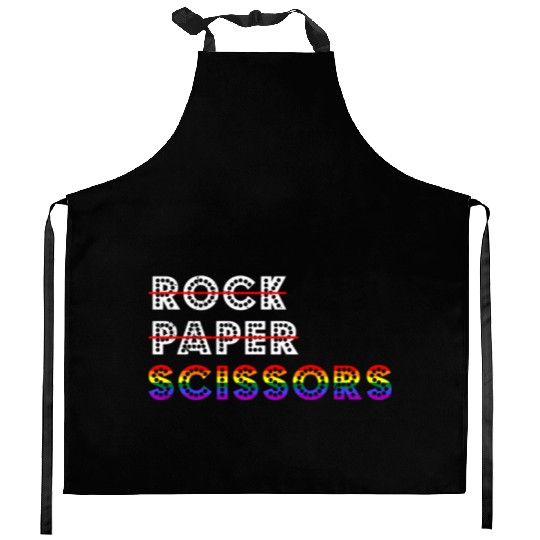 Rock Paper Scissors LGBT For Lesbians Lesbian Gay Kitchen Aprons