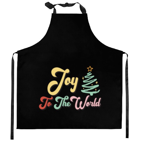Joy to the world nostalgia trending Kitchen Aprons