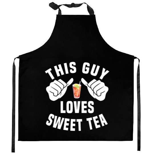This Guy Loves Sweet Tea Kitchen Aprons