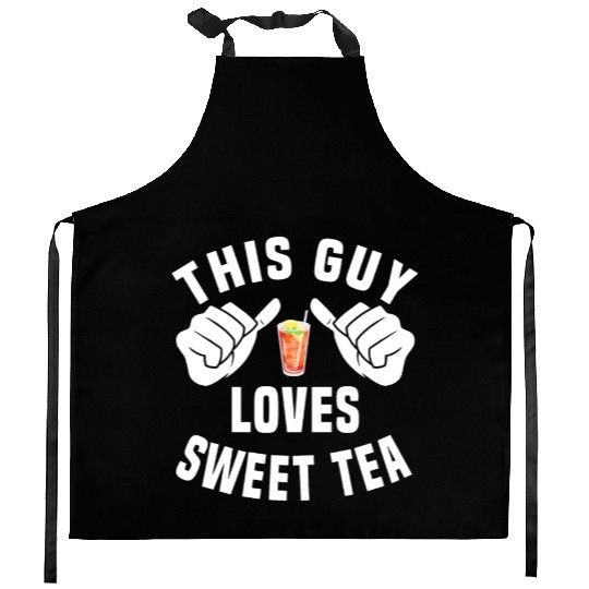This Guy Loves Sweet Tea Kitchen Aprons