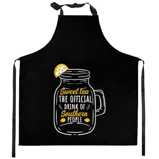 Sweet Tea Glass Outfit Southern People Kitchen Aprons