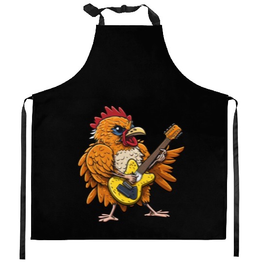 Groovy Cheese: Strumming to Cheesy Melodies Kitchen Aprons