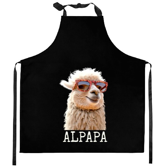 Alpaca Papa Alpapa Lama Dad Alpaca Fathers Day Kitchen Aprons