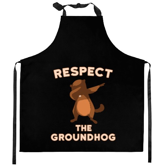 Dabbing Groundhog Day Respect the Groundhog Kitchen Aprons