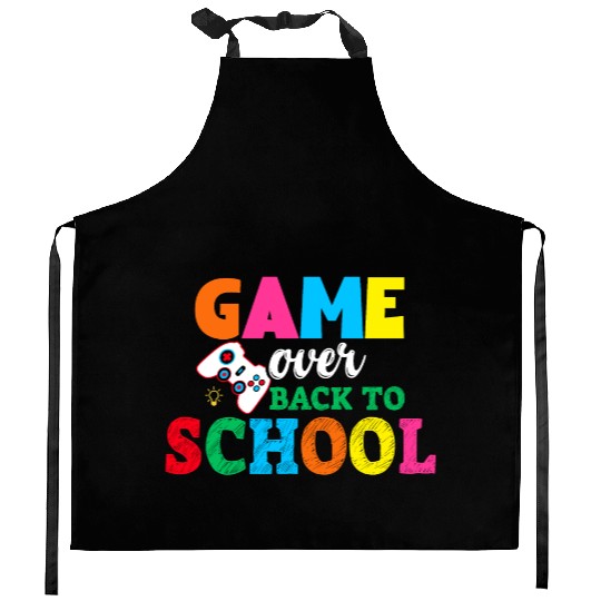 Game Over Back To School Kitchen Aprons
