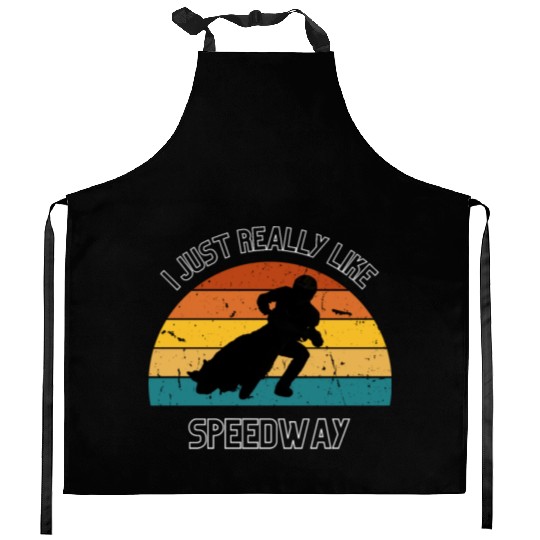 I JUST REALLY LIKE SPEEDWAY Kitchen Aprons
