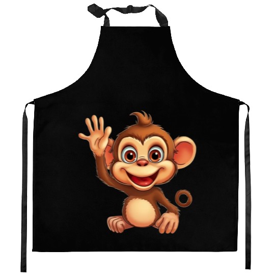 Cute Monkey for Kids for a Kid Kitchen Aprons