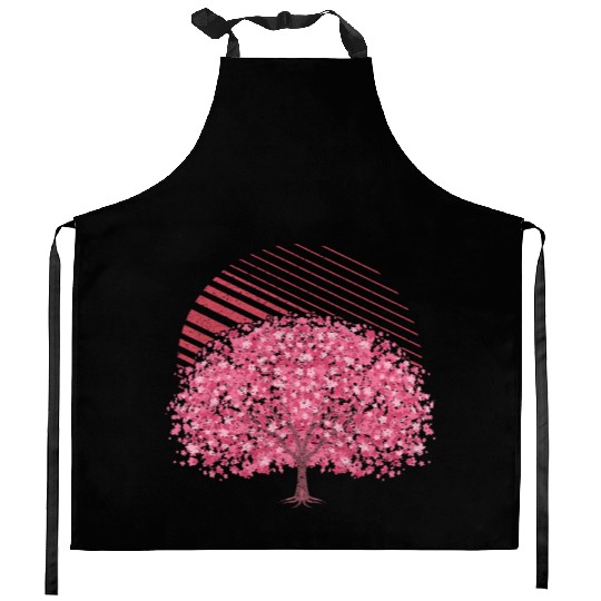 cherry blossom tree gift Japanese Sakura Kitchen Aprons