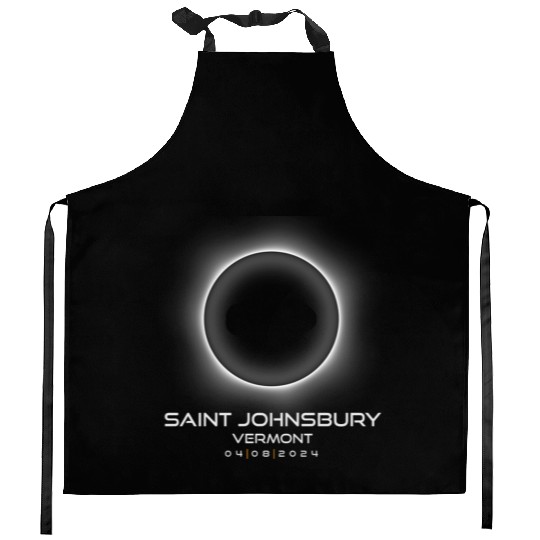 2024 Saint Johnsbury Vermont Eclipse Souvenir Kitchen Aprons