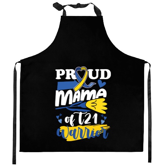 Proud Mom T21 World Down Syndrome Awareness Kitchen Aprons