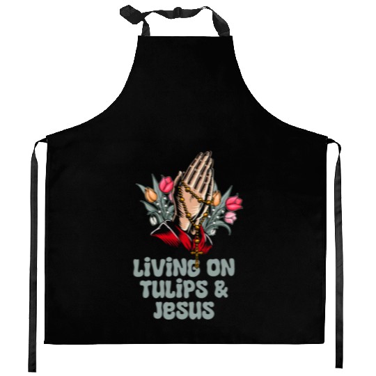Tulip Gardening Jesus Kitchen Aprons