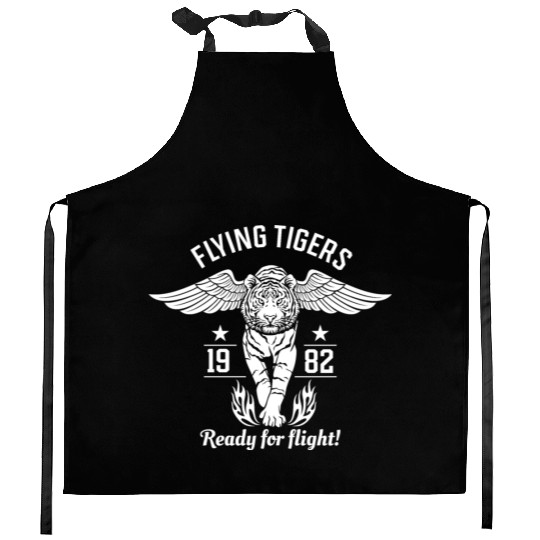 Ready for flight! Flying tigers. Kitchen Aprons