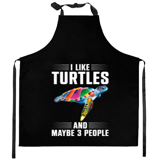 Sea Turtle Tortoise I Like Turtles Kitchen Aprons