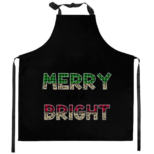 Merry and Bright Christmas Kitchen Aprons