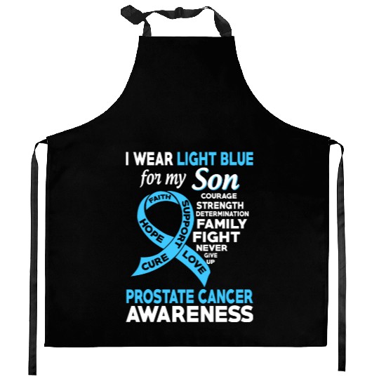 I Wear Light Blue For My Son Prostate Cancer Kitchen Aprons