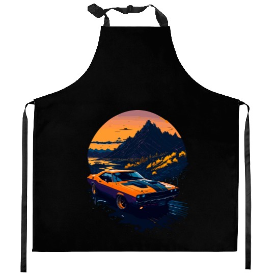Muscle Classic Car Kitchen Aprons