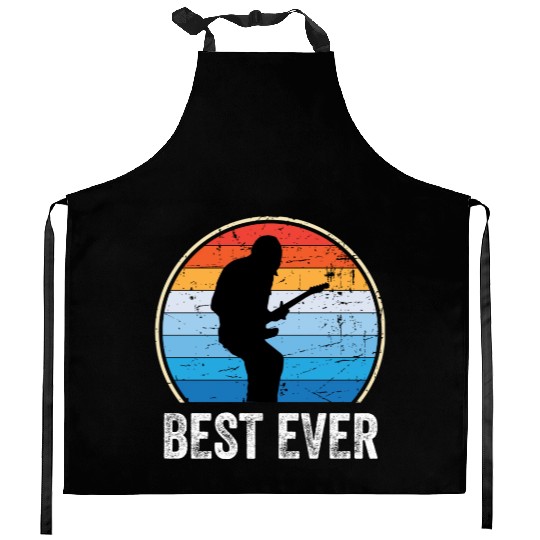 Best Dad Ever Music Guitar Kitchen Aprons