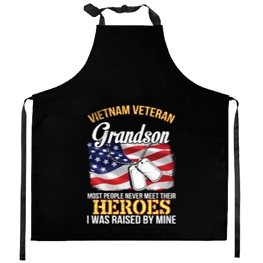 Vietnam Veteran Grandson People Never Meet Heroes Kitchen Aprons