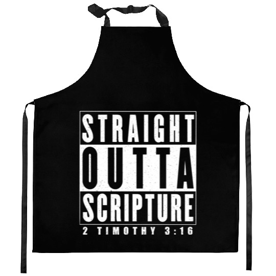 Straight Outta Scripture Kitchen Aprons