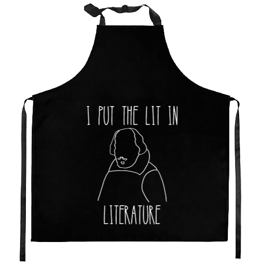 Funny english literature teacher slogan Kitchen Aprons