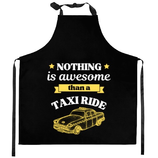 Taxi Ride Old Car Lover Kitchen Aprons