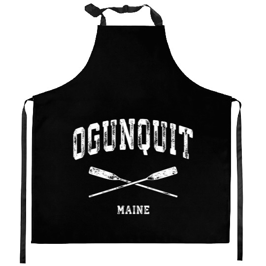 Ogunquit Maine Nautical Crossed Oars Kitchen Aprons
