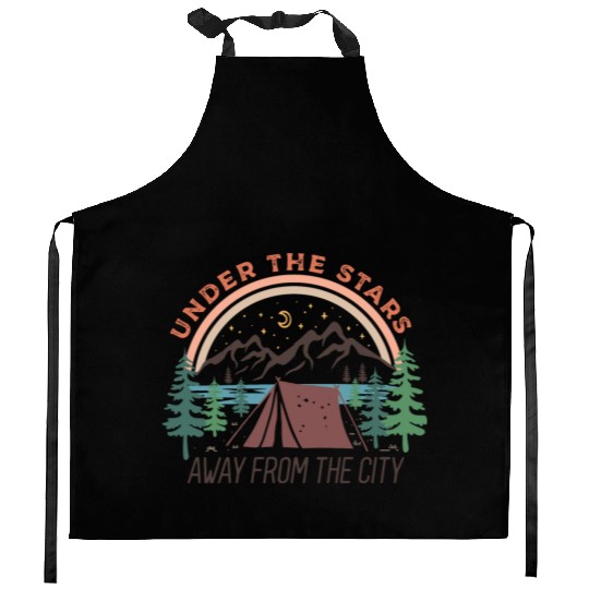 Camping Gifts Happy Camper Campsite Scout Lovers Kitchen Aprons