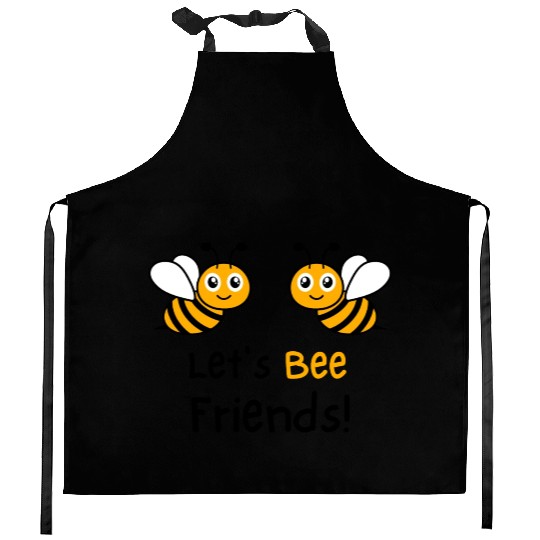 Bee Lovers Honey Bee Kitchen Aprons, Let's Bee Friends