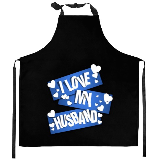 I Love My Husband Kitchen Aprons
