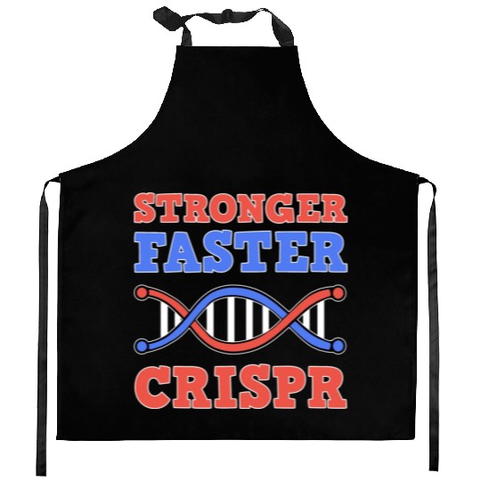 Stronger Faster Crispr Graffiti Biology Teacher Kitchen Aprons