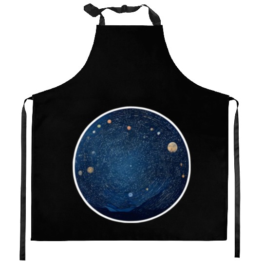A Starry Night Kitchen Aprons