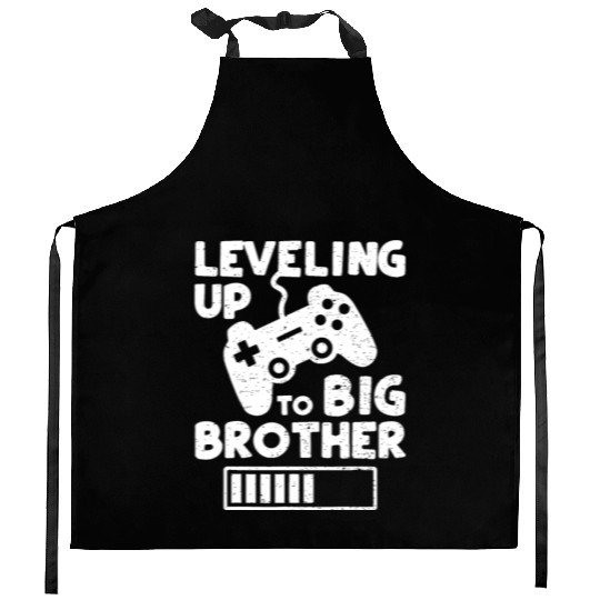 Leveling Up To Big Brother - Siblings Kitchen Aprons
