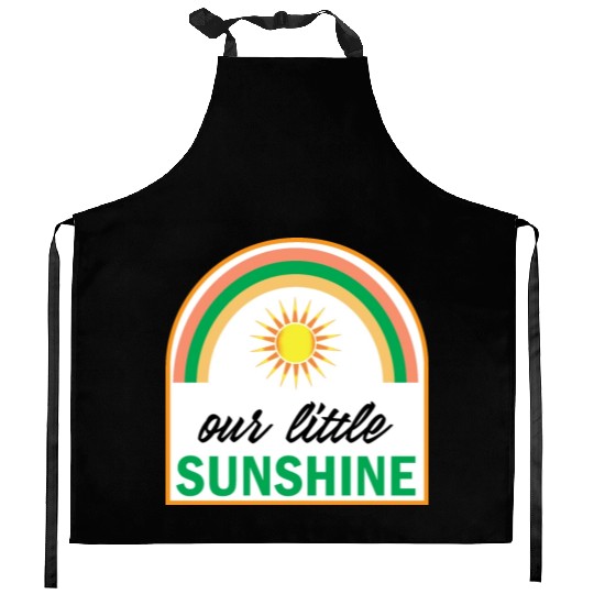 our little Sunshine natural Rainbow design for kid Kitchen Aprons