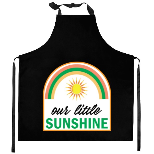 our little Sunshine natural Rainbow design for kid Kitchen Aprons