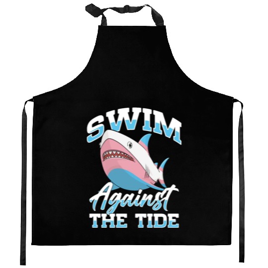 Shark Lover Transgender Pride Flag Trans LGBT Kitchen Aprons