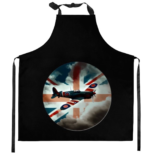 Spitfire Airplane Fighter Plane England UK Kitchen Aprons
