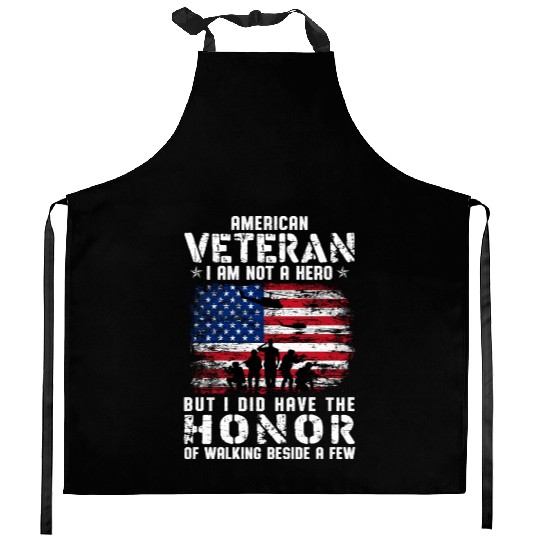 US Army Veteran American Veteran Flag Kitchen Aprons