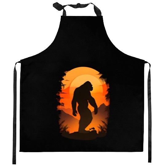 A Sasquatch Silhouette In The North Kitchen Aprons