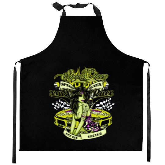 Speed Queen - Hot Rod Racing Kitchen Aprons