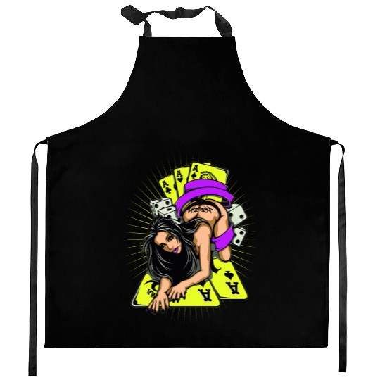 Sexy Girl Game Card Kitchen Aprons