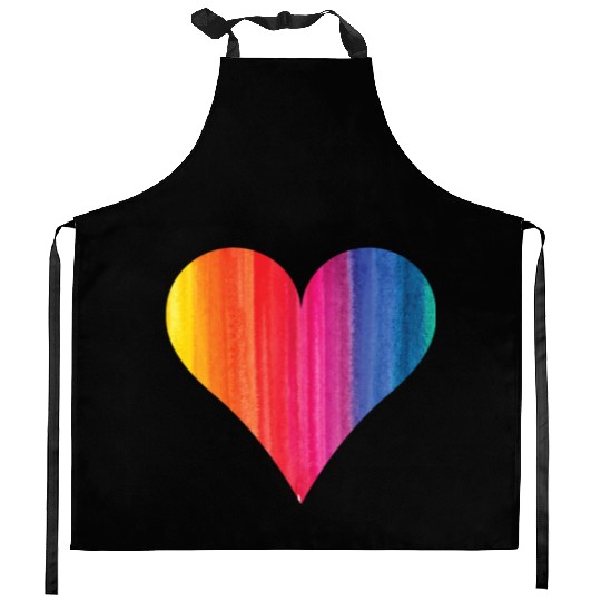 Rainbow Heart Lgbtq Gay Gay Kitchen Aprons