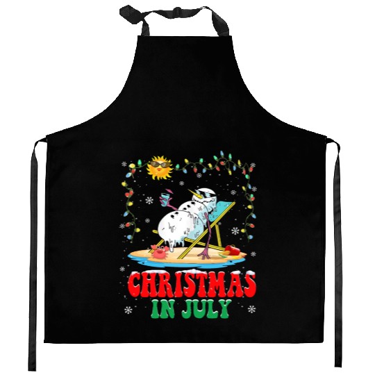 christmas in July snowball Xmas Summer Kitchen Aprons