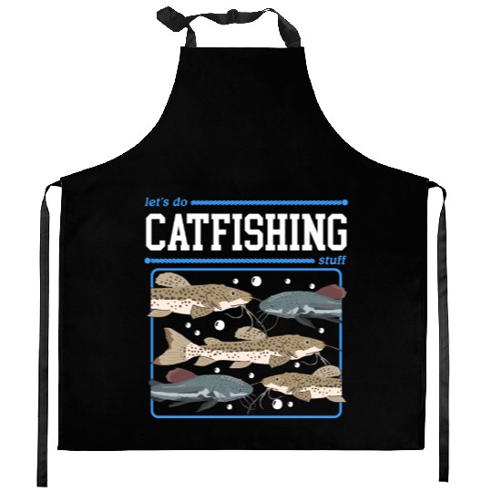 Catfishing Stuff Catfish Fishing Angler Kitchen Aprons